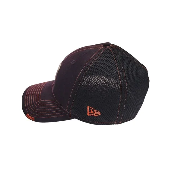 Detroit Tigers Baseball Cap‎ Orange Stitching Mesh Back New Era Fitted - Picture 2 of 5